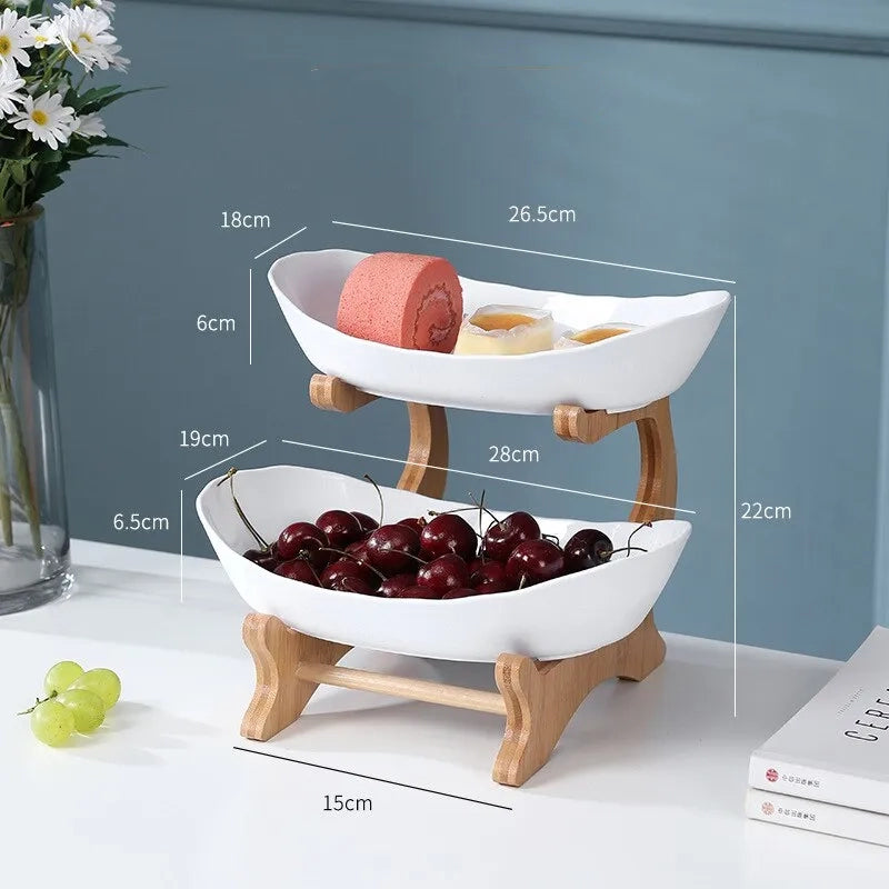 2 and 3 Tier Oval Fruit Bowl - Homevalley.co.uk