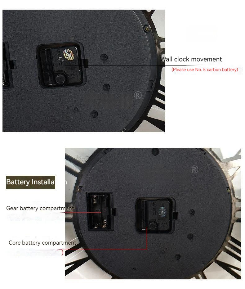 Large Round Wall Clock - Homevalley.co.uk