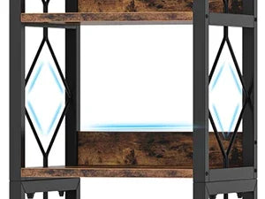 Tall Narrow Bookshelf 7 Tier Skinny Bookcase Freestanding Display Shelf for Small Spaces