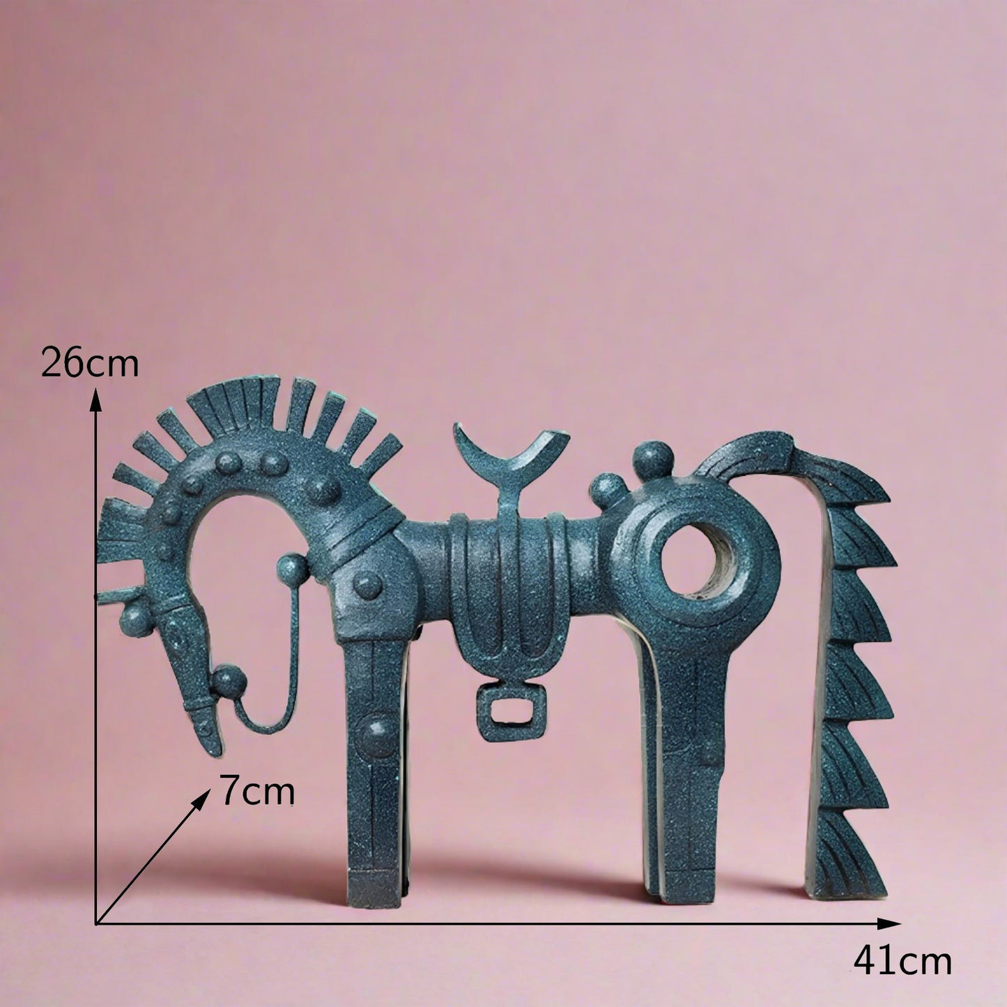 Abstract Trojan Horse Bronze Figurine - Homevalley.co.uk