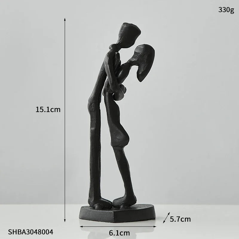 Metal Figurine Love Couple Statue Ornament - Homevalley.co.uk