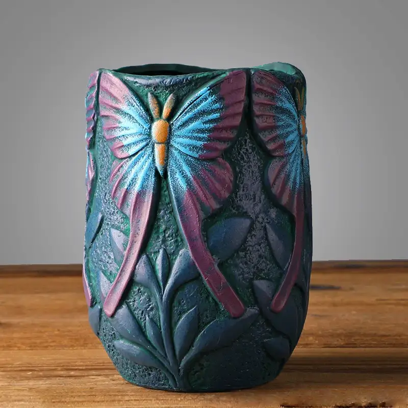 Painted Ceramic Plant Pot - Homevalley.co.uk