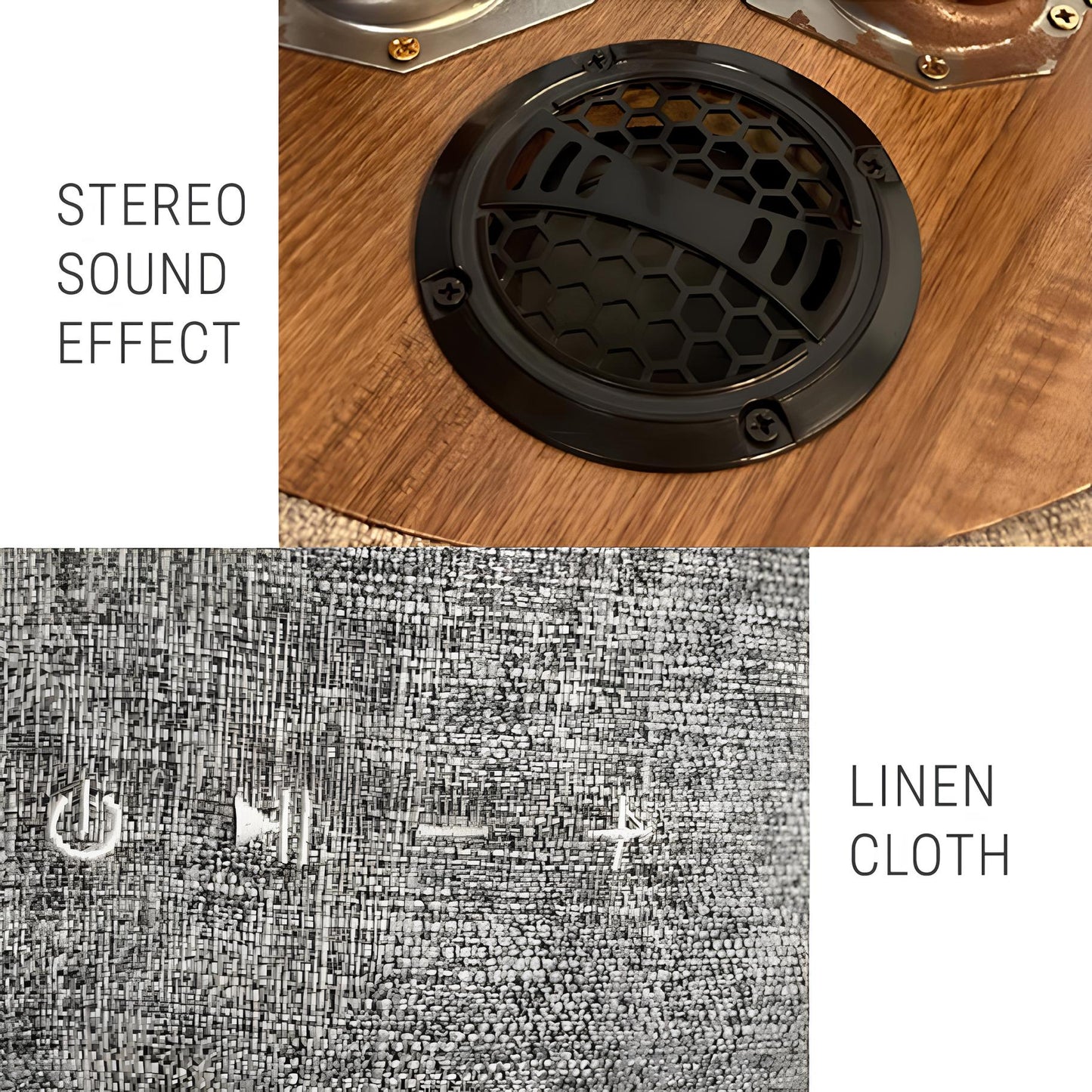 Smart Wireless Charging Coffee Table Bluetooth Stereo Audio Side Table Music Coffee Table with USB Charger - Homevalley.co.uk