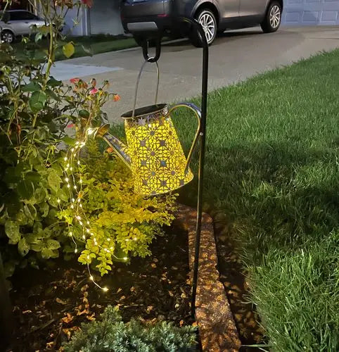 Solar LED enchanted watering can garden light - Homevalley.co.uk