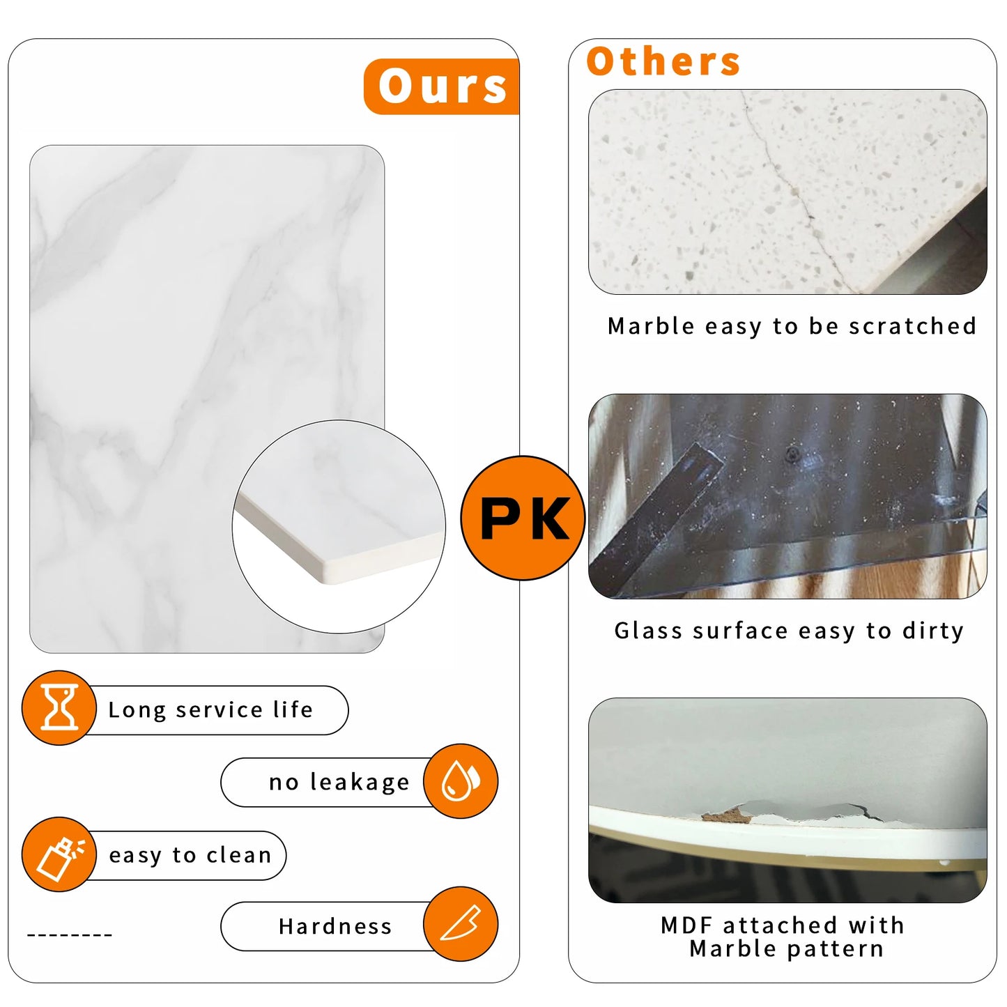 Square Marble Top Gold Legs Coffee Side End Table - Homevalley.co.uk