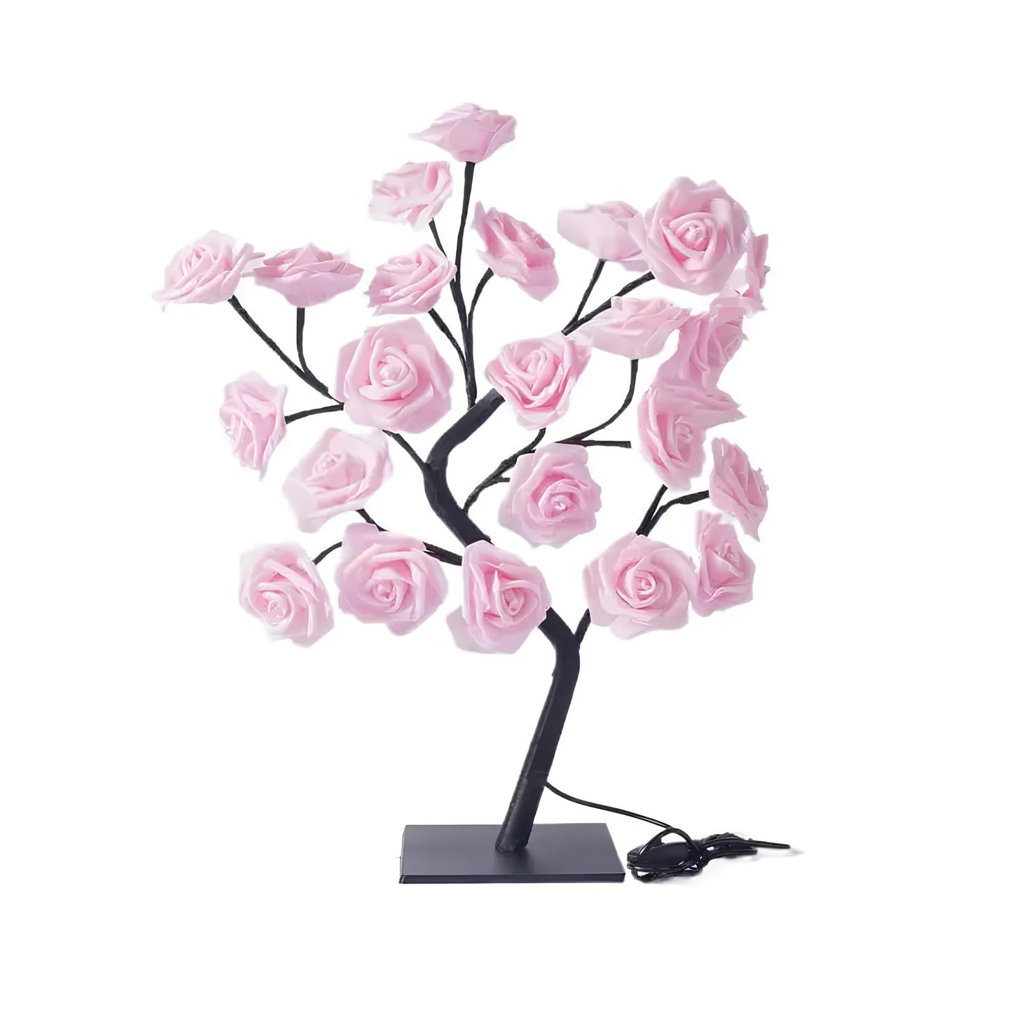 24 LED Rose Tree Lamp Flower Light Night, USB Powered - Homevalley.co.uk