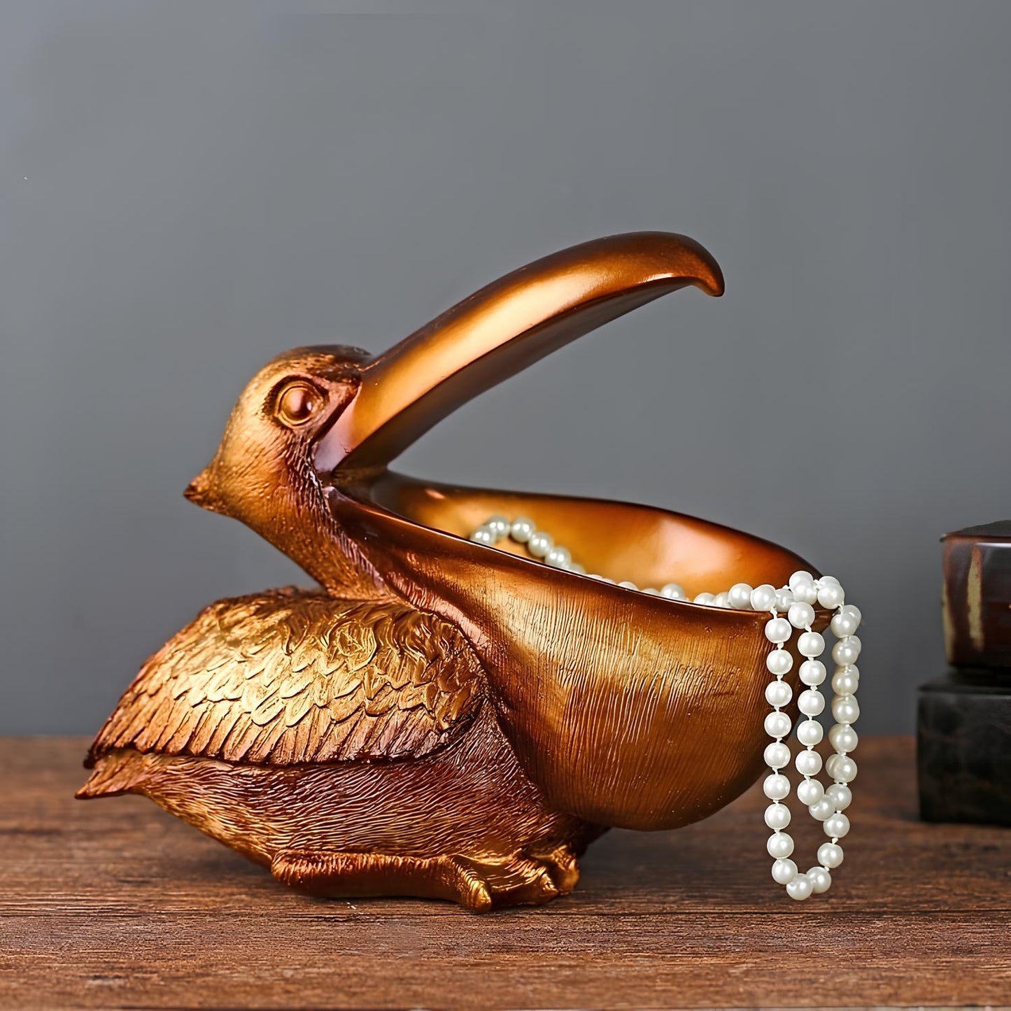 Big Mouth Pelican Bird Figurine Storage Box