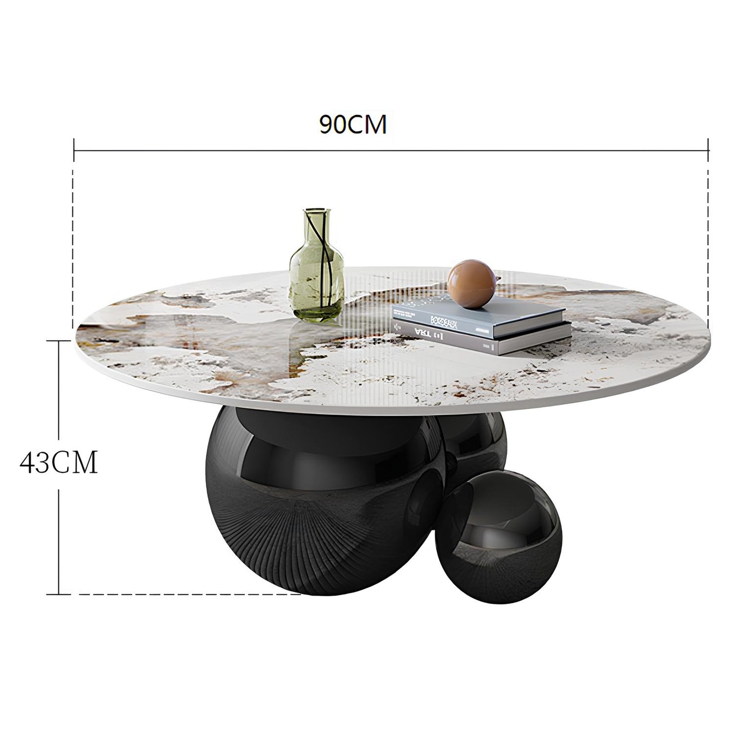 Round Marble Top Luxury Design Coffee Table