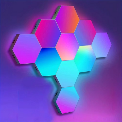 Hexagon DIY LED Light Bluetooth RGB Honeycomb Wall Lamp With Remote Control for Computer Game Room Decor Christmas Party