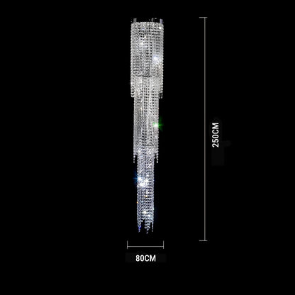 Prächtiger Treppen-Kristall-Kronleuchter