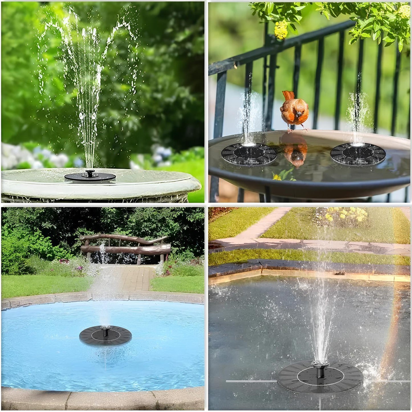 Mini Solar Water Fountain Pool Pond