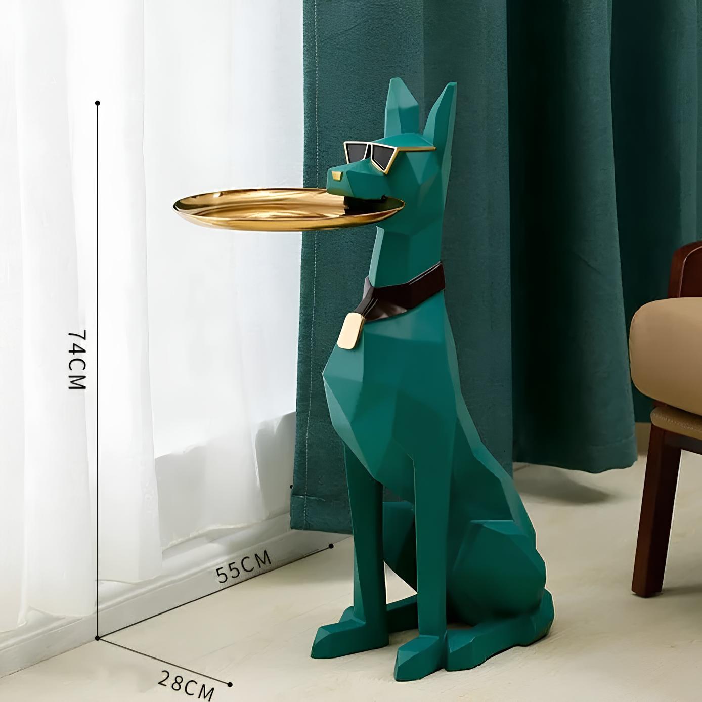 Wohndekoration Skulptur Figurine Großer Hund Kaffee Beistelltisch