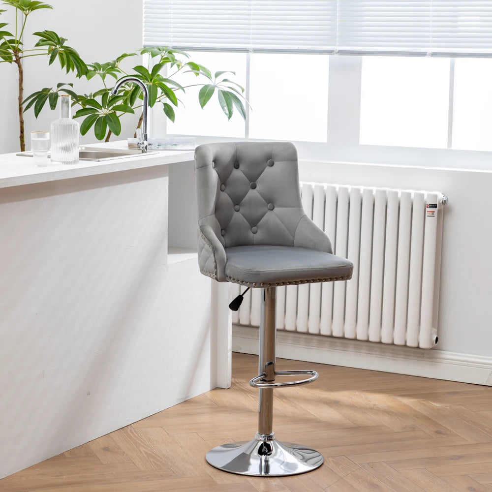 Adjustable Swivel Bar Stool Chair - Homevalley.co.uk