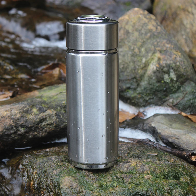 Hydrogen Water Bottle Alkaline Ionizer Portable Energy Stainless Flask pH 8-10 Water Filter Bottle