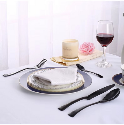 Jet Black Stainless Steel Cutlery Set