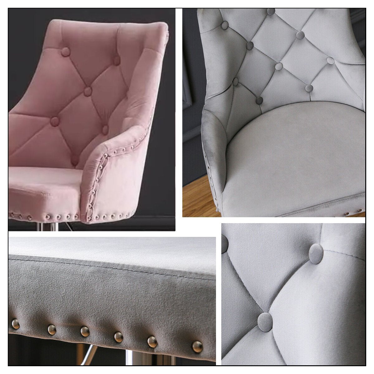 Adjustable Swivel Bar Stool Chair - Homevalley.co.uk