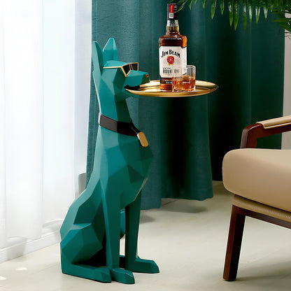 Wohndekoration Skulptur Figurine Großer Hund Kaffee Beistelltisch