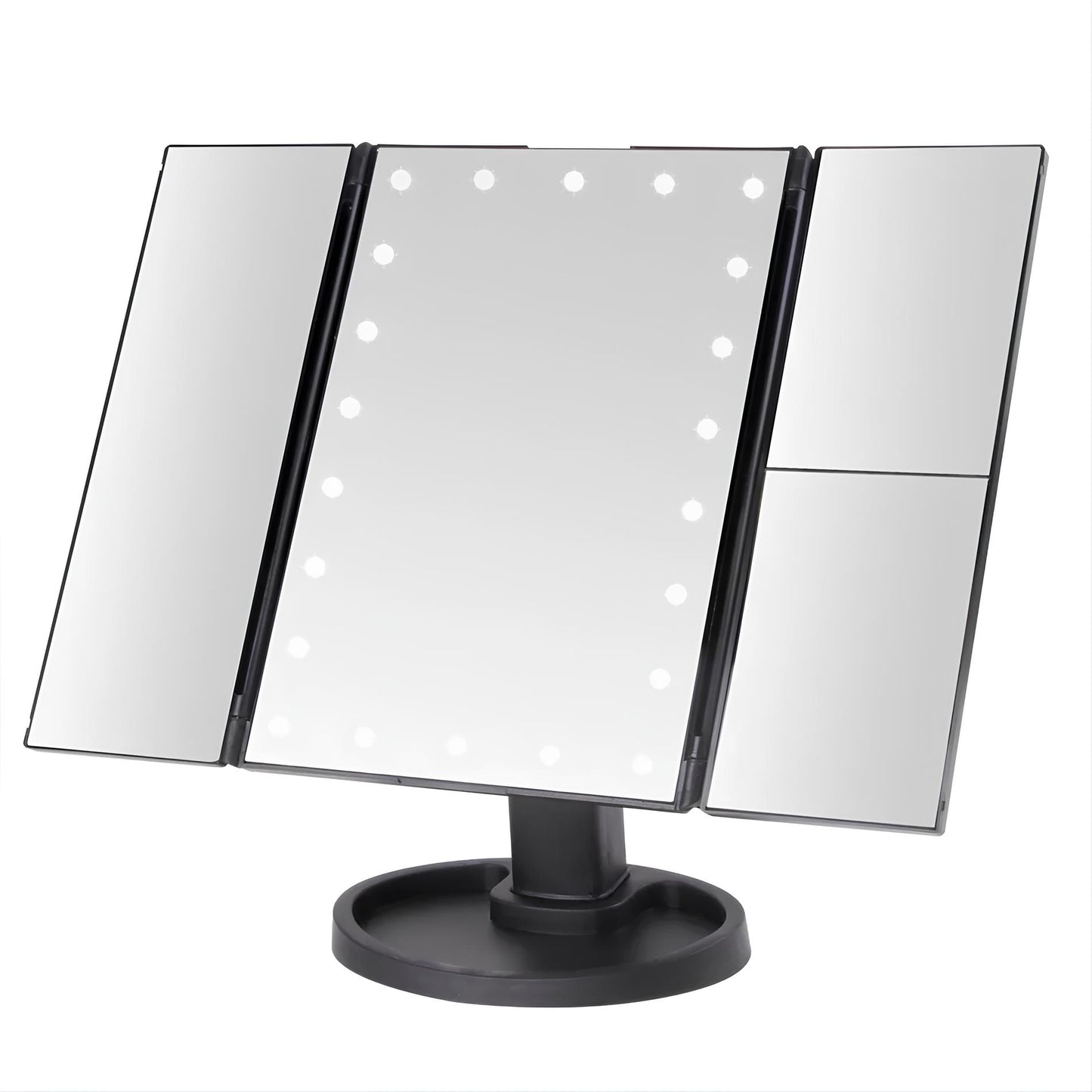 LED Makeup Mirror 1/2/3X Magnifying, 180° Rotation, 22 LED Lights