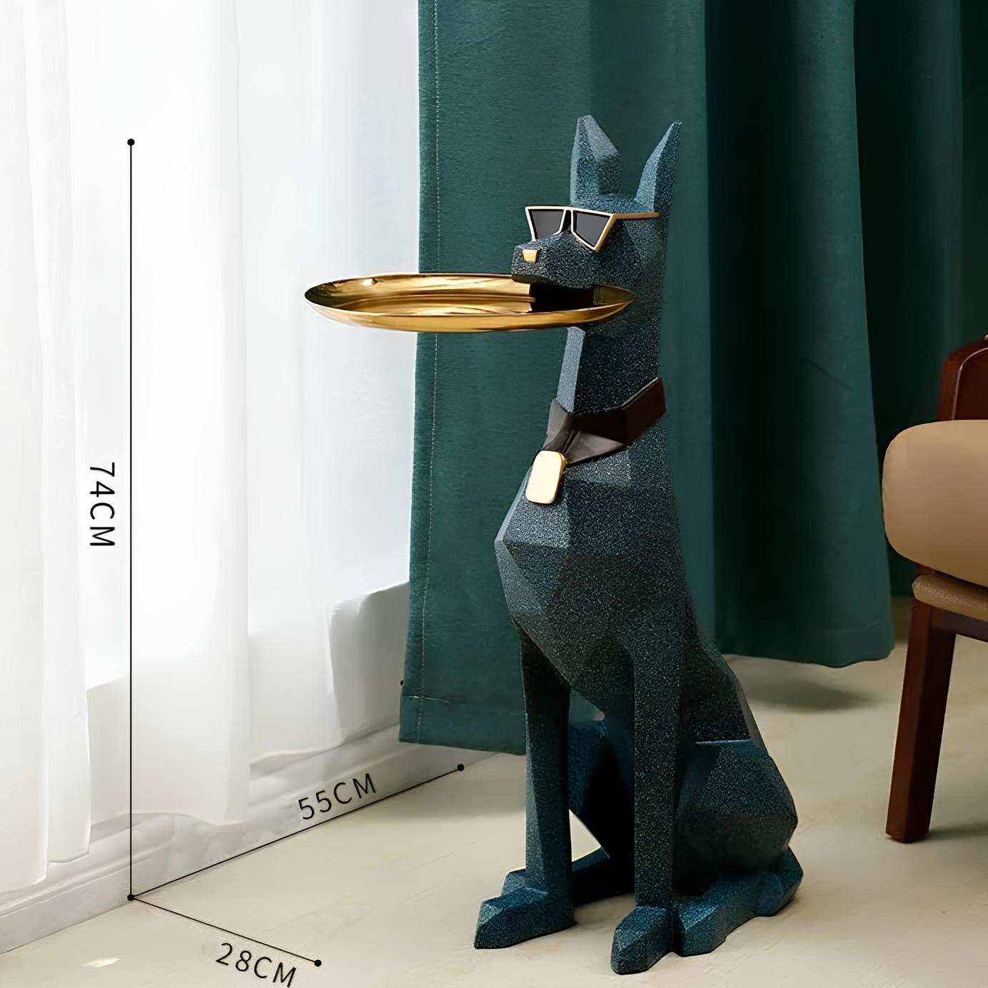 Wohndekoration Skulptur Figurine Großer Hund Kaffee Beistelltisch