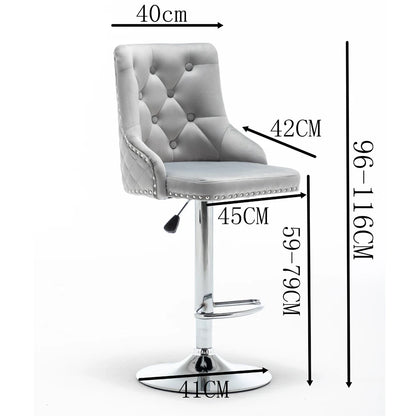 Adjustable Swivel Bar Stool Chair - Homevalley.co.uk