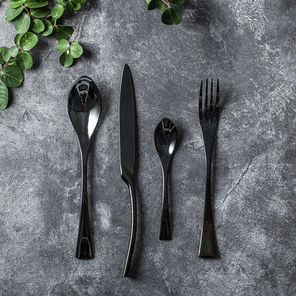 Jet Black Stainless Steel Cutlery Set