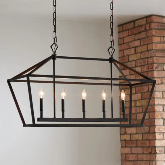 Rectangular Industrial Style Ceiling Lamp