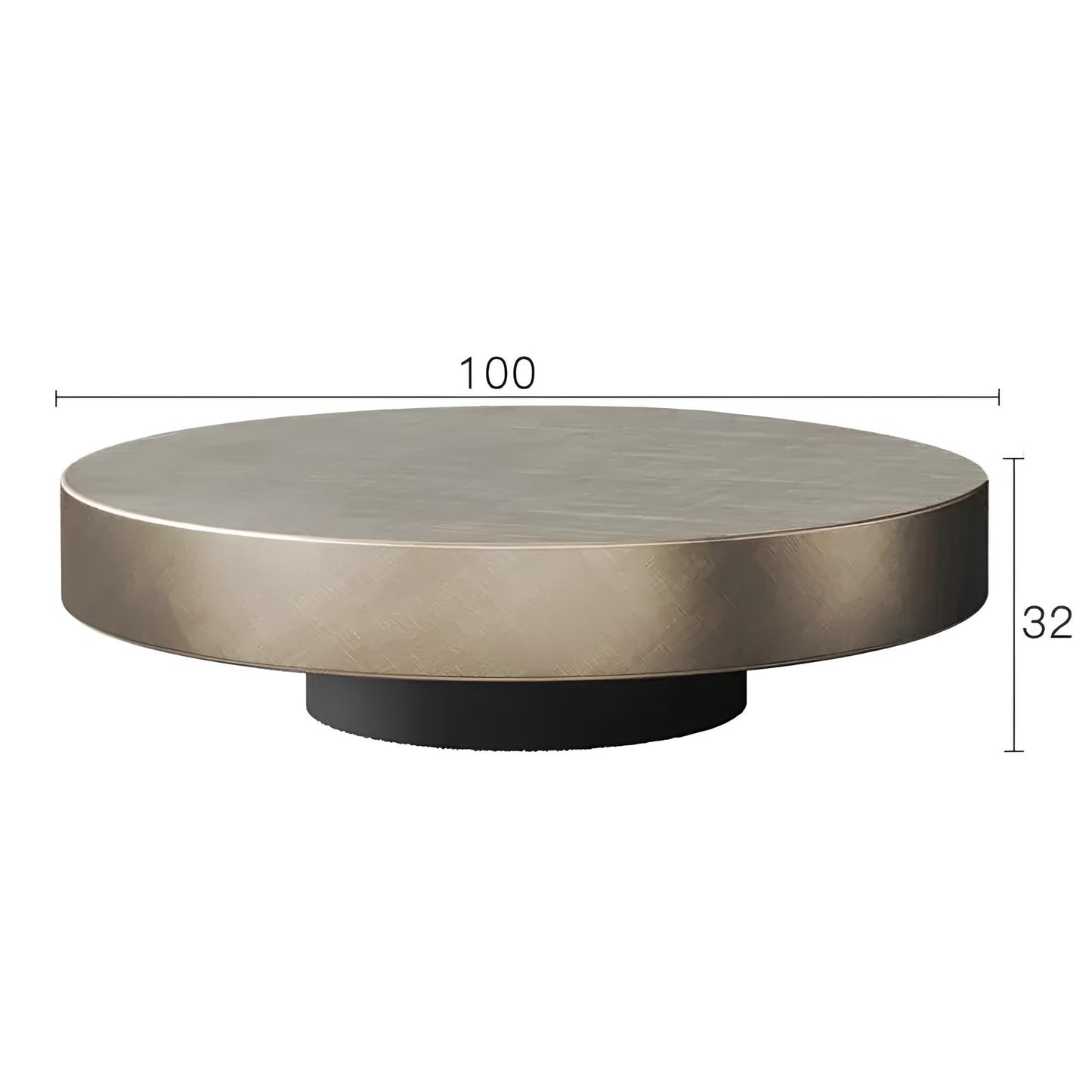 Premium Stainless Steel Round Coffee Tables - Luxurious Tempered Glass Side Table set