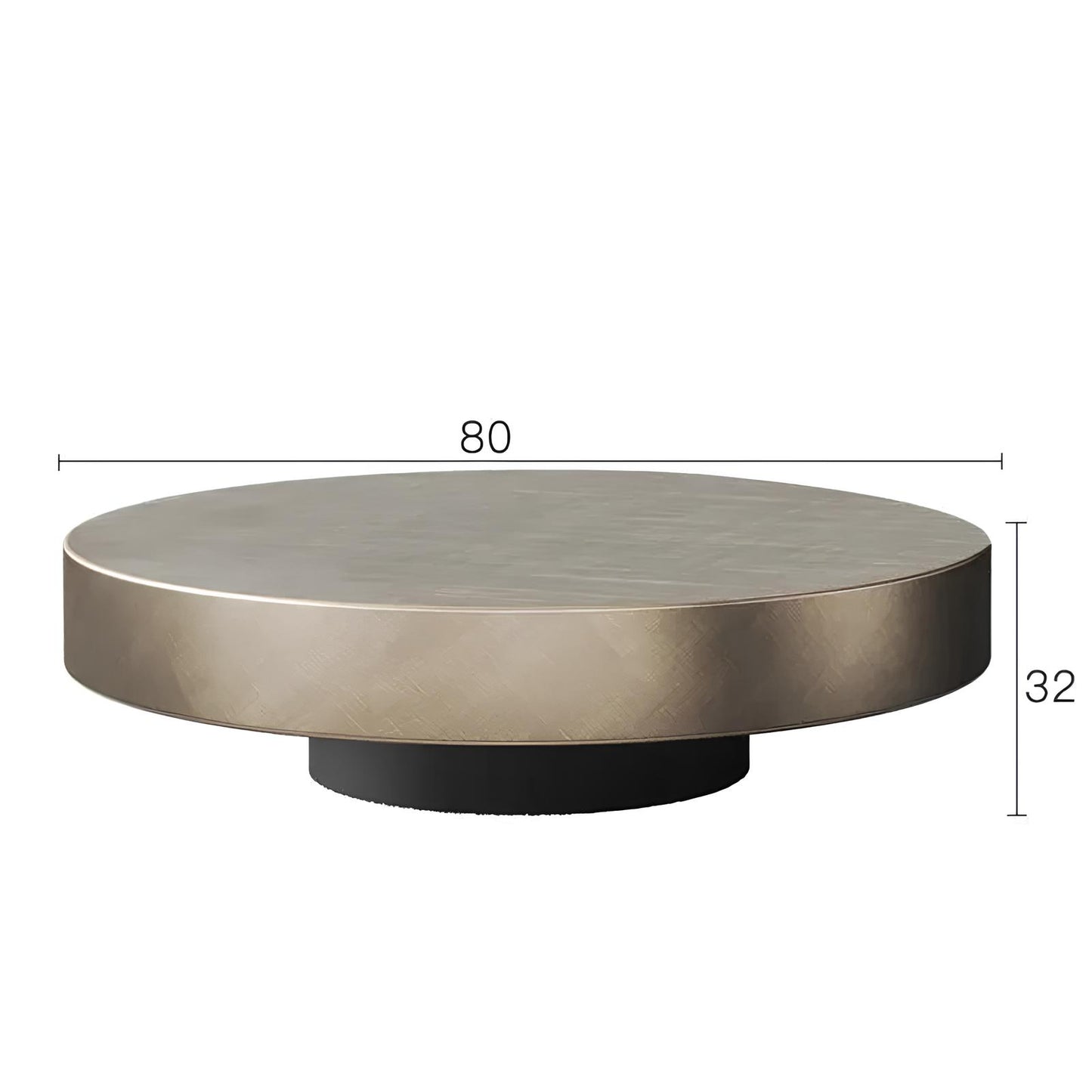 Premium Stainless Steel Round Coffee Tables - Luxurious Tempered Glass Side Table set