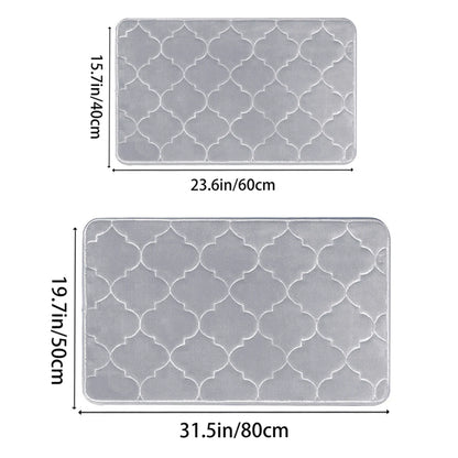 Water Absorbent Non-Slip Memory Foam Bathroom Mat – Soft, Quick-Drying, and Comfortable