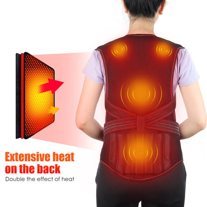 Tourmaline Magnetic Self-Heating Thermal Vest, Waist Brace, Lumbar Pad, Corset, Pain Relief