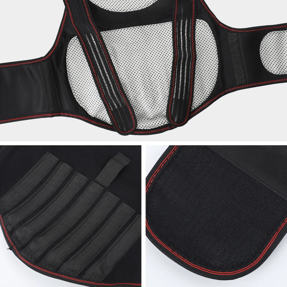 Tourmaline Magnetic Self-Heating Thermal Vest, Waist Brace, Lumbar Pad, Corset, Pain Relief