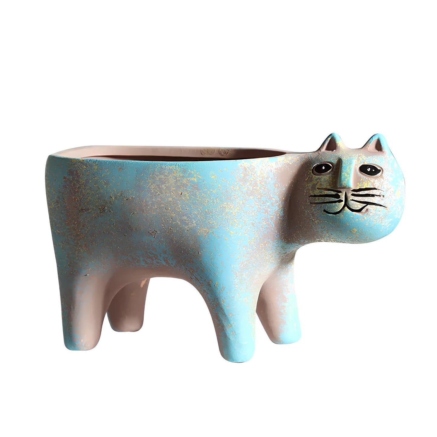 Cute Cat Ceramic Plant Flower Pot