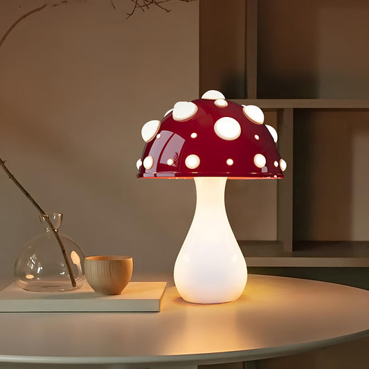 Mushroom Lamp with LED Tricolored Bulb