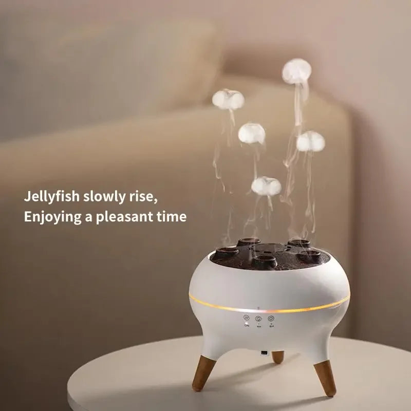 Dynamic Jellyfish Air Humidifier 250ml | Ultrasonic Essential Oil Diffuser with Remote Control & 7-Color Night Light