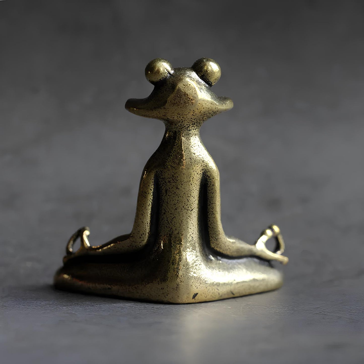 Vintage Brass Meditating Frog Figurine Incense Holder - Homevalley.co.uk