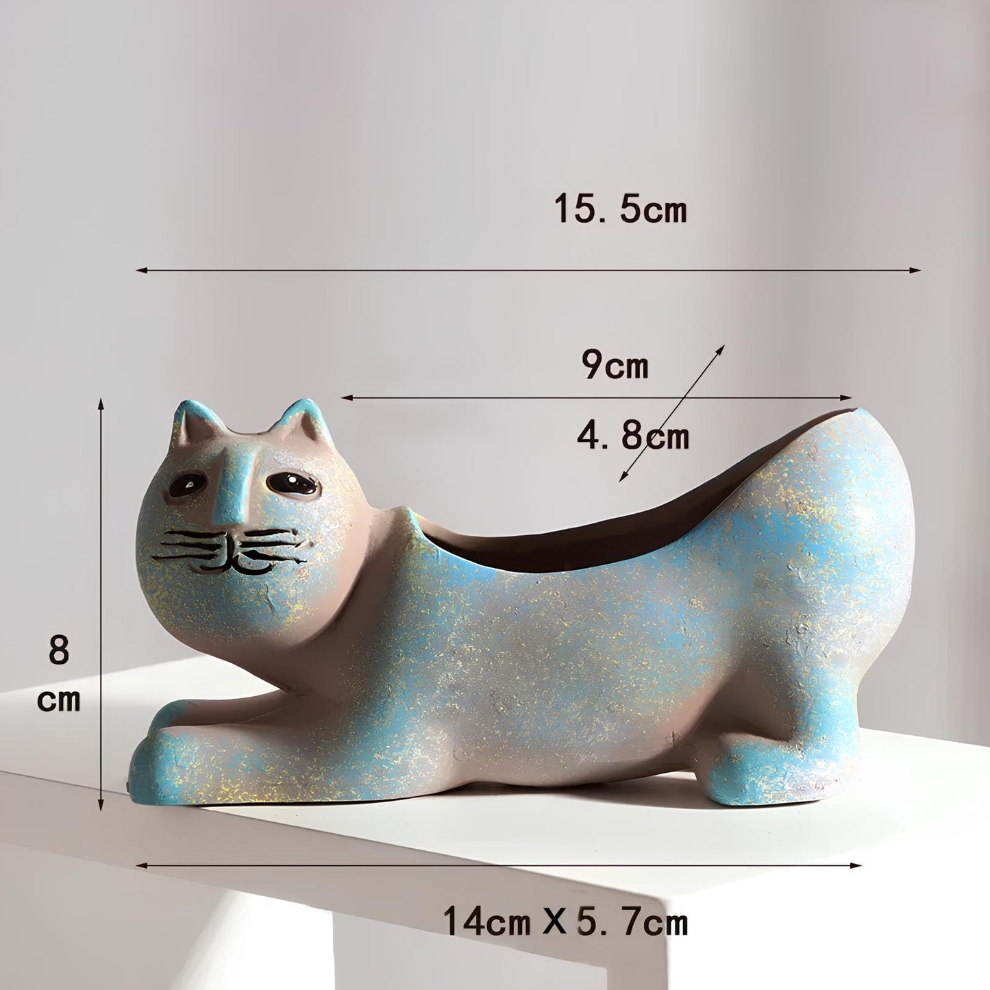 Cute Cat Ceramic Plant Flower Pot