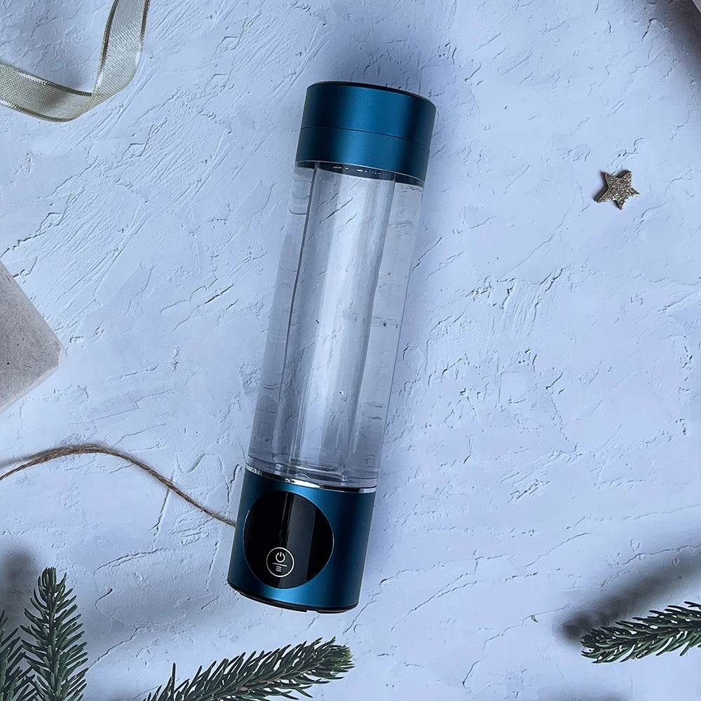 8th Generation Nano Hydrogen Water Bottle – Portable Hydrogen Water Generator with H2 Inhaler (DuPont SPE/PEM, OLED Display)