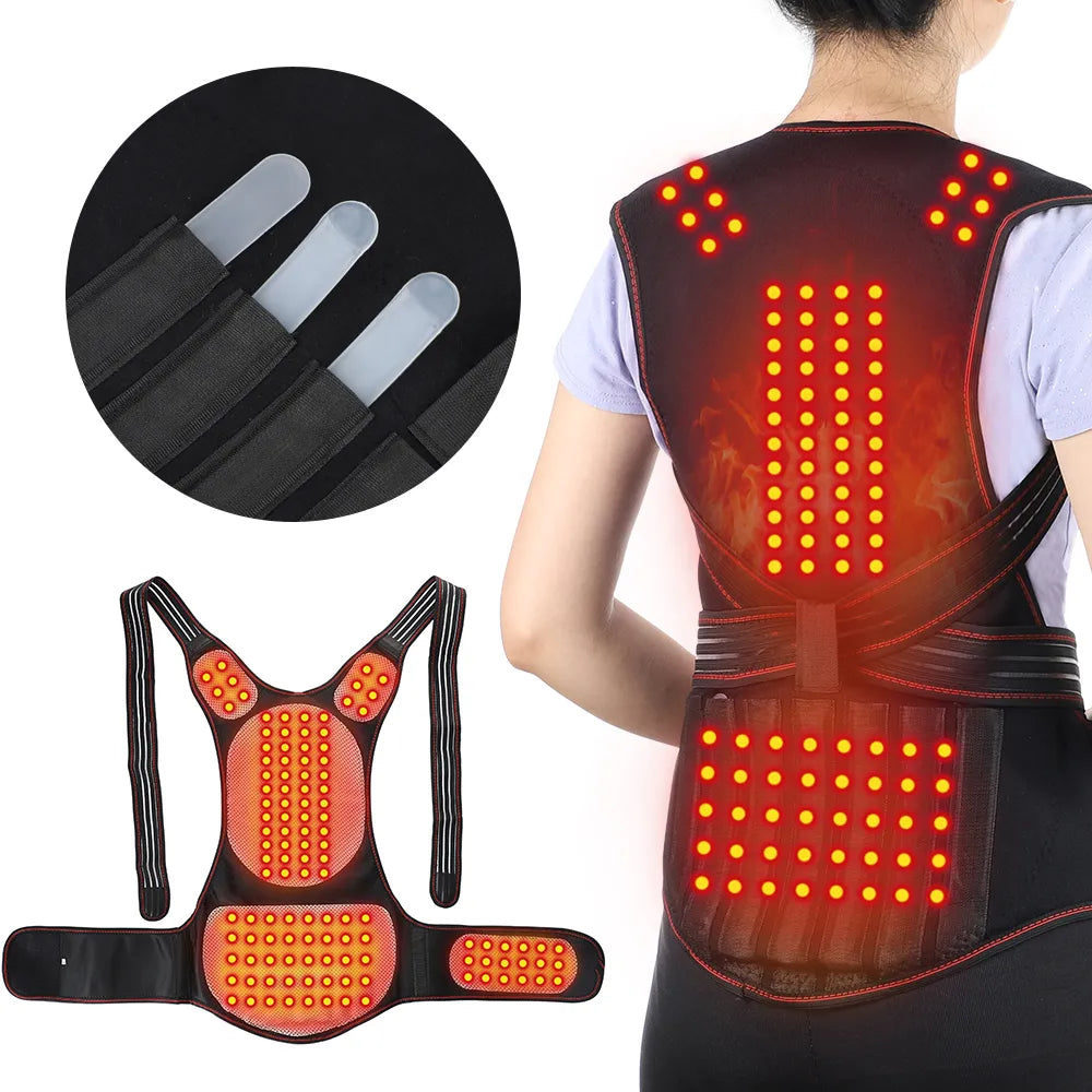 Tourmaline Magnetic Self-Heating Thermal Vest, Waist Brace, Lumbar Pad, Corset, Pain Relief