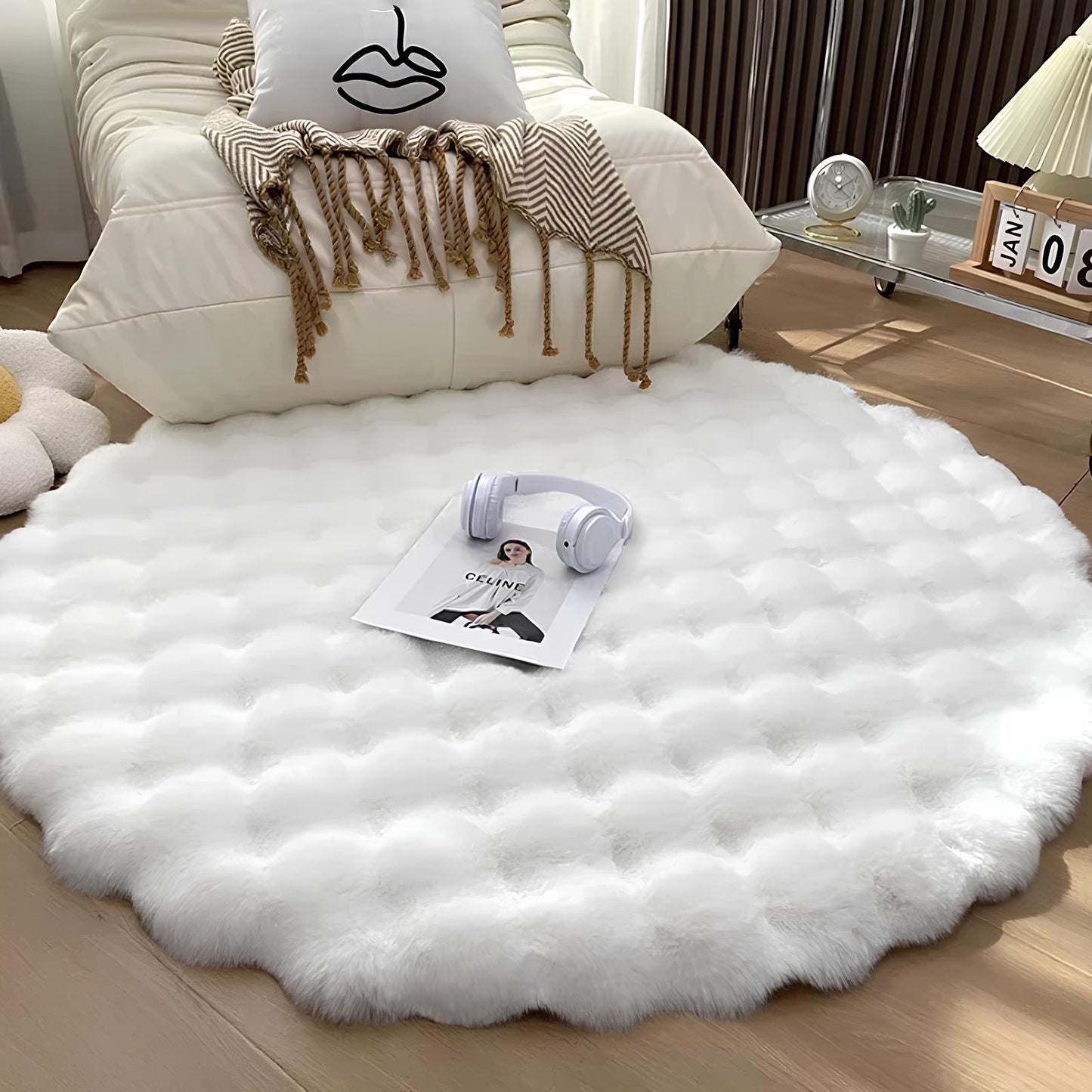 Round Plush Rug Floor Mat