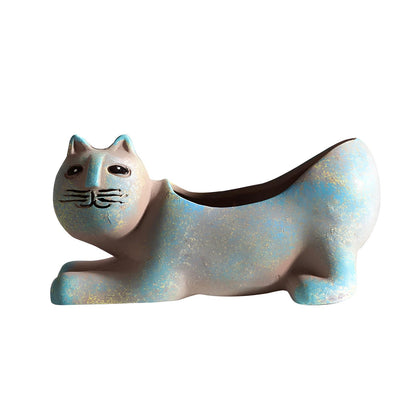 Cute Cat Ceramic Plant Flower Pot