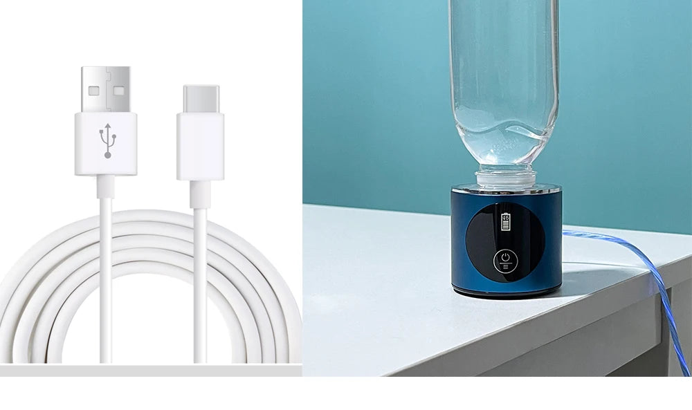 8th Generation Nano Hydrogen Water Bottle – Portable Hydrogen Water Generator with H2 Inhaler (DuPont SPE/PEM, OLED Display)