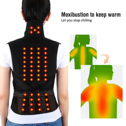 Tourmaline Magnetic Self-Heating Thermal Vest, Waist Brace, Lumbar Pad, Corset, Pain Relief