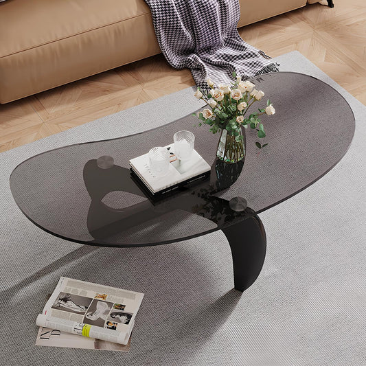 Tempered Glass Oval Coffee Table