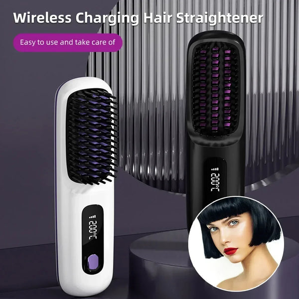 Wireless Hair Straightening Brush