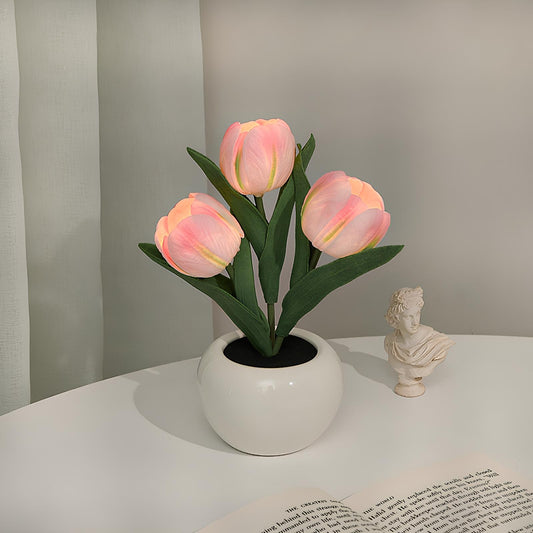 LED Tulip Night Light Table Bedside Lamp