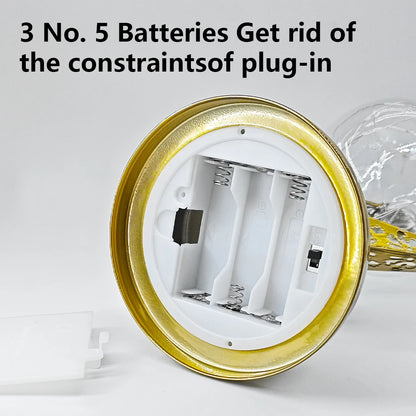 LED Moon Lamp – Golden Crescent Decorative Table Lamp with Hanging Star | Warm White Fairy Light Night Lamp