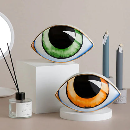 Ceramic Eye Ornament Sculpture