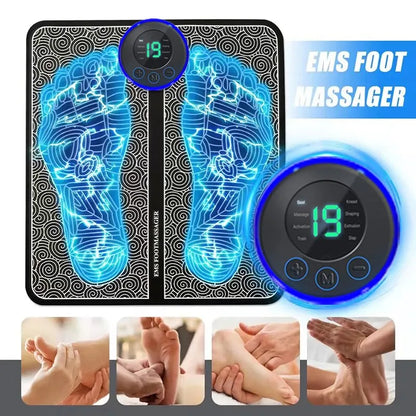 Feet Massager Pad, 8 Modes, 19 Level Relaxation, USB Charging