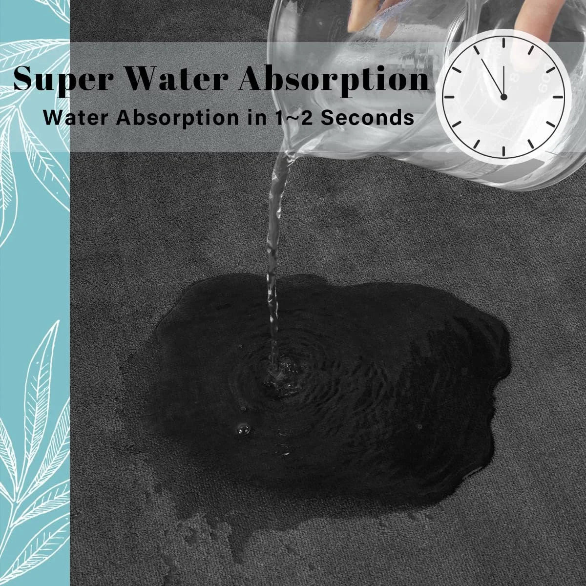 Super Absorbent Floor Mat – Ultra Soft Fleece Bathroom Mat