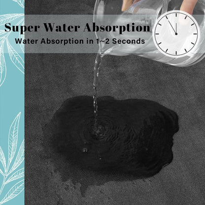 Super Absorbent Floor Mat – Ultra Soft Fleece Bathroom Mat